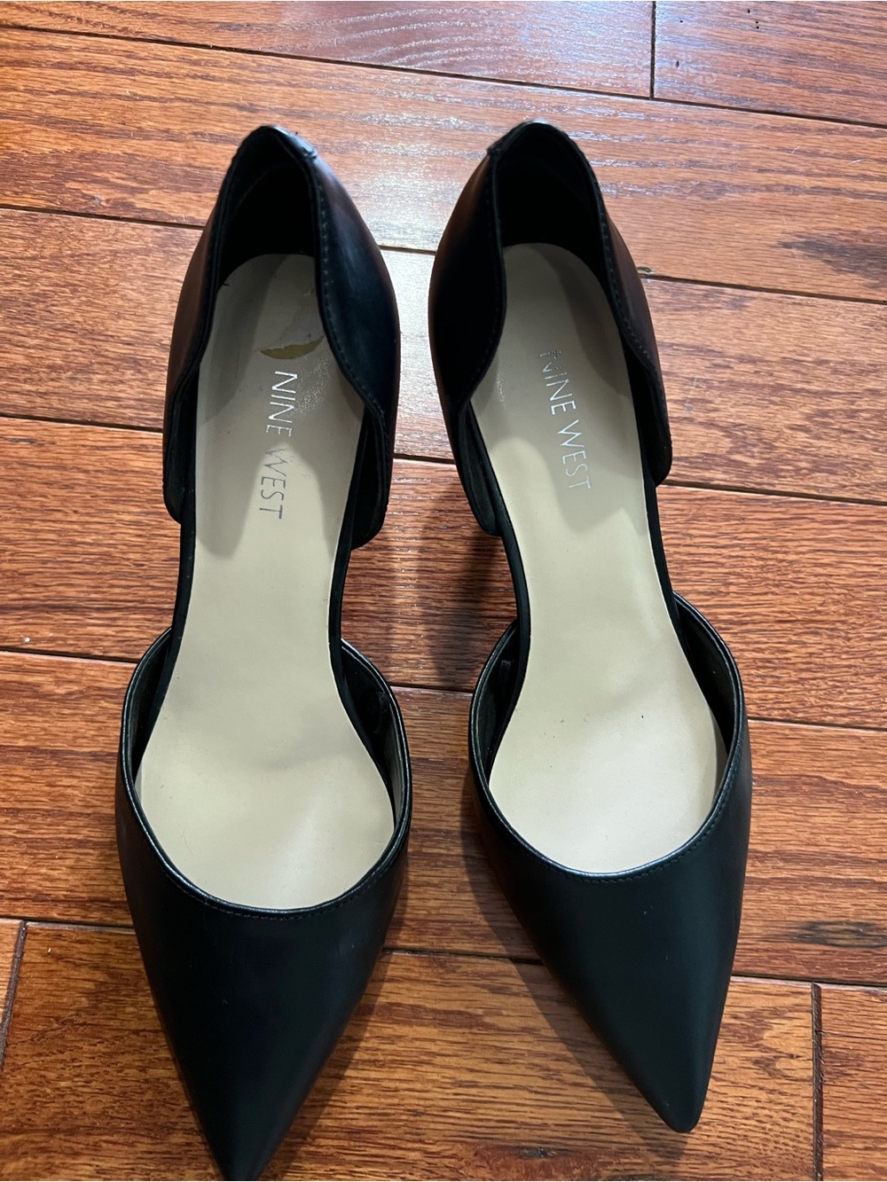 Nine West Black Pointed D'Orsay Heels